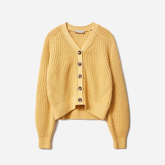 Everlane Sweaters - Everlane Texture Cotton Cardigan in Buttermilk